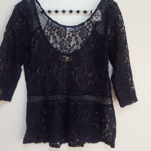 Hollister lace top medium